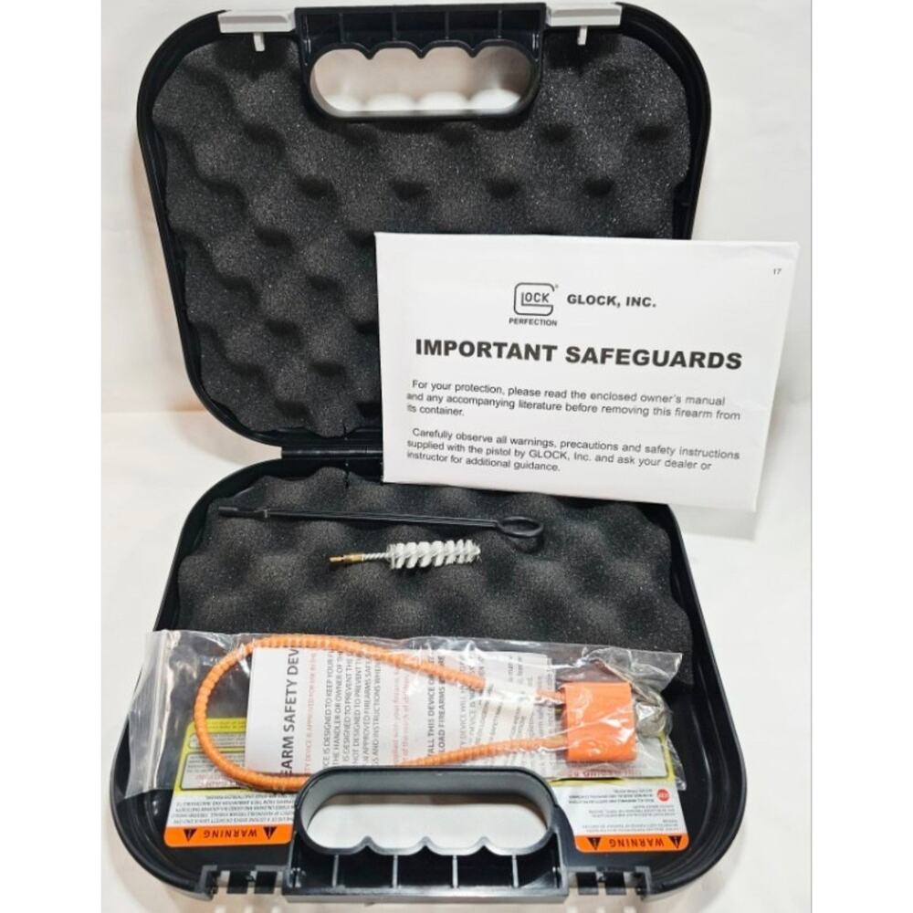 OEM Glock Model 22 Gen5 40SW Black Hardshell Case With Foam Padding & Cable Lock